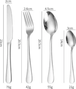 Merkloos Melili Bestekset-Bestek Set 24-delig-6 Persoons Bestekset-tafelmes-tafelvork-soeplepel-dessertlepel-roestvrijstalen Bestekset-multi Kleur -Aanbiedingen Keukengerei Winkel 1027x1200