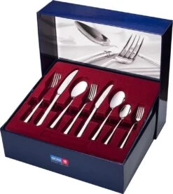 Sola Bestekset Luxor - Modern - 12 Persoons - 100 Delig - Zilverwit Edelstaal 18/10 - RVS - Zilver -Aanbiedingen Keukengerei Winkel 1070x1200 1