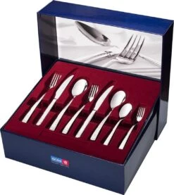 Sola Bestekset Bali - Modern - 9 Persoons - 90 Delig - Zilverwit Edelstaal 18/10 - RVS - Zilver -Aanbiedingen Keukengerei Winkel 1070x1200