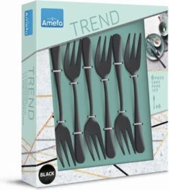 Amefa Taartvorkjes - 6 Stuks - Zwart 7 Amefa Taartvorkjes - 6 Stuks - Zwart -Aanbiedingen Keukengerei Winkel 1071x1200