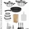 Excellent Houseware 18-delige Keukenset - RVS