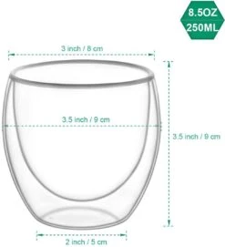 Glasrijk® Theeglazen - Dubbelwandige Glazen - 250 Ml - 6 Stuks - Koffieglazen - Theeglas - Cappuccino Glazen - Latte Macchiato Glazen -Aanbiedingen Keukengerei Winkel 1092x1200 2