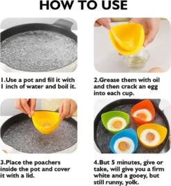 IGOODS 4 Pack Egg Poacher Cups - Perfect Gepocheerde Eieren - Egg Maker Niet-gepocheerde Eieren Cups BPA Gratis Siliconen Ei Poacher Cups Magnetron Ei Poacher- Ei Poacher Pan- Boiler Steamer- Magnetron Eieren -Aanbiedingen Keukengerei Winkel 1107x1200 3