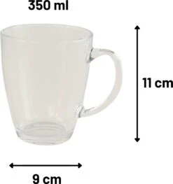Orange85 Theeglazen Met Oor - 4 Stuks - 350 Ml - Groot Formaat - Transparant - Theekopjes -Aanbiedingen Keukengerei Winkel 1127x1200