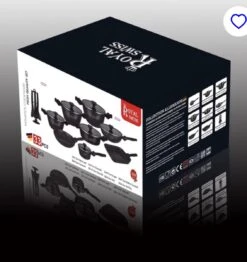 Royal Swiss® - Set Lot 33-delige - Pannenset Inductie - Steengoeden - Afneembare Handgreep - Glazen Deksel - Geschikt Voor Oven - PFAS-vrij + Keukengerei -Aanbiedingen Keukengerei Winkel 1133x1200