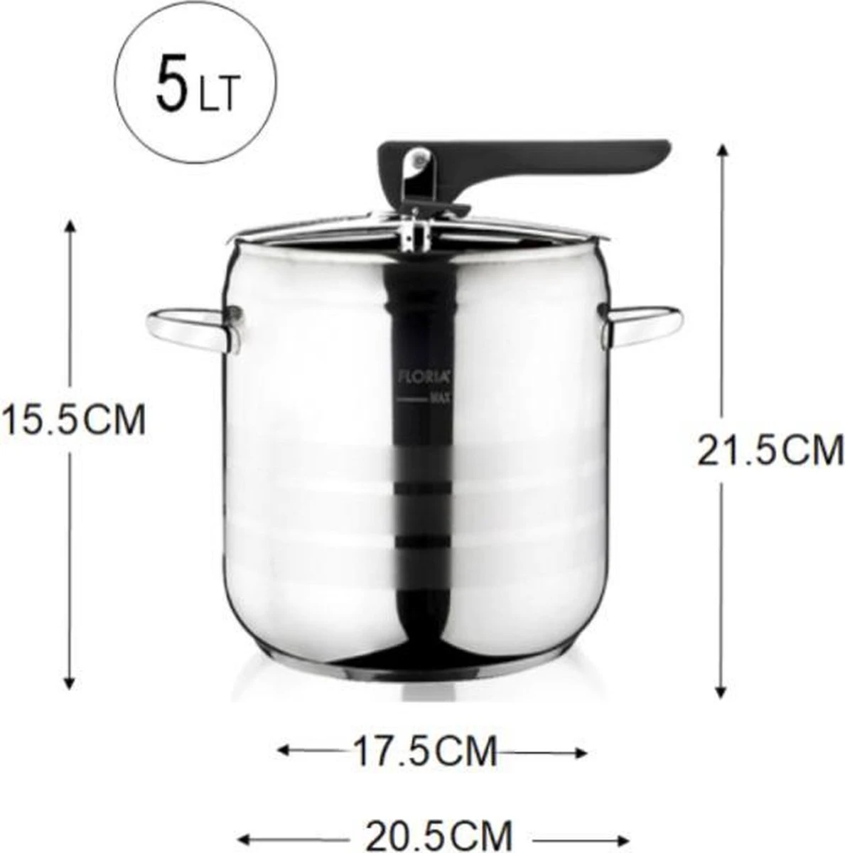 Zilan Easy - Snelkookpan - Pressure Cooker - Geschikt Voor Alle Warmtebronnen Ook Inductie - 4 Liter 5 Zilan Easy - Snelkookpan - Pressure Cooker - Geschikt Voor Alle Warmtebronnen Ook Inductie - 4 Liter - Afbeelding 5