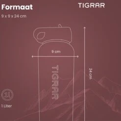 Tigrar - Waterfles Met Rietje - Drinkfles 1 Liter - Thermosfles - RVS - Rood - Incl. Extra Dop, 3 Rietjes En Reiniger -Aanbiedingen Keukengerei Winkel 1198x1200 19