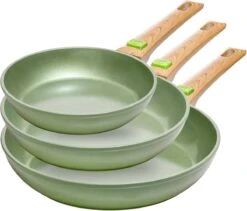 Just Vegan Koekenpan ECO Met Afneembaar Handvat 20 Cm Aluminium Groen -Aanbiedingen Keukengerei Winkel 1200x1024