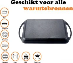 Kicinn Grillplaat - Gietijzer - Geëmailleerd - Incl. Accessoires - Ø 33 X 21.8 Cm (LxB) 10 Kicinn Grillplaat - Gietijzer - Geëmailleerd - Incl. Accessoires - Ø 33 X 21.8 Cm (LxB) -Aanbiedingen Keukengerei Winkel 1200x1045
