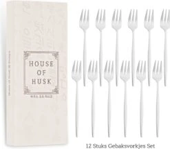 House Of Husk® Zilveren Gebaksvorkjes - Dessertvorken - Taartvorkjes - Cocktailvorken - Klein Vorkjes - 12 Stuks - RVS - 14cm -Aanbiedingen Keukengerei Winkel 1200x1048 1