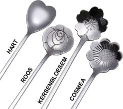 Fako Bijoux® - 8 Lange Lepels Bloem Motief - Latte Macchiato - Longdrink - Cocktail - Dessert - IJs - Koffie - Goud - 8 Stuks - Bewaarzakje -Aanbiedingen Keukengerei Winkel 1200x1063