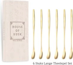 House Of Husk Latte Macchiato Lepels Set - Lange Theelepels - Koffielepels - Longdrinklepels - Barlepel - RVS - 6 Stuks - 17CM - Goud 10 House Of Husk Latte Macchiato Lepels Set - Lange Theelepels - Koffielepels - Longdrinklepels - Barlepel - RVS - 6 Stuks - 17CM - Goud -Aanbiedingen Keukengerei Winkel 1200x1068