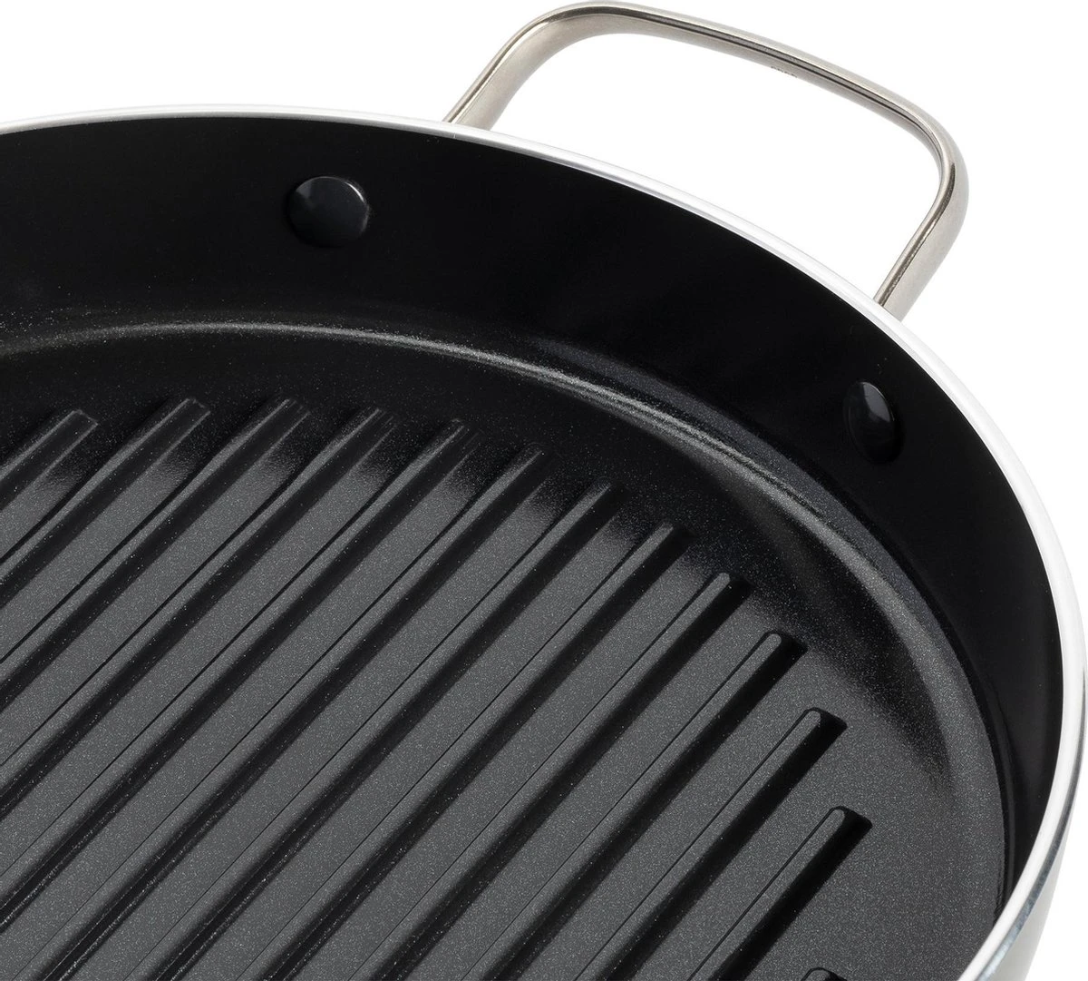 Dagelijkse Kost Keramische Grillpan - Ø28cm - PFAS-vrij - 2 Grepen 8 Dagelijkse Kost Keramische Grillpan - Ø28cm - PFAS-vrij - 2 Grepen - Afbeelding 8