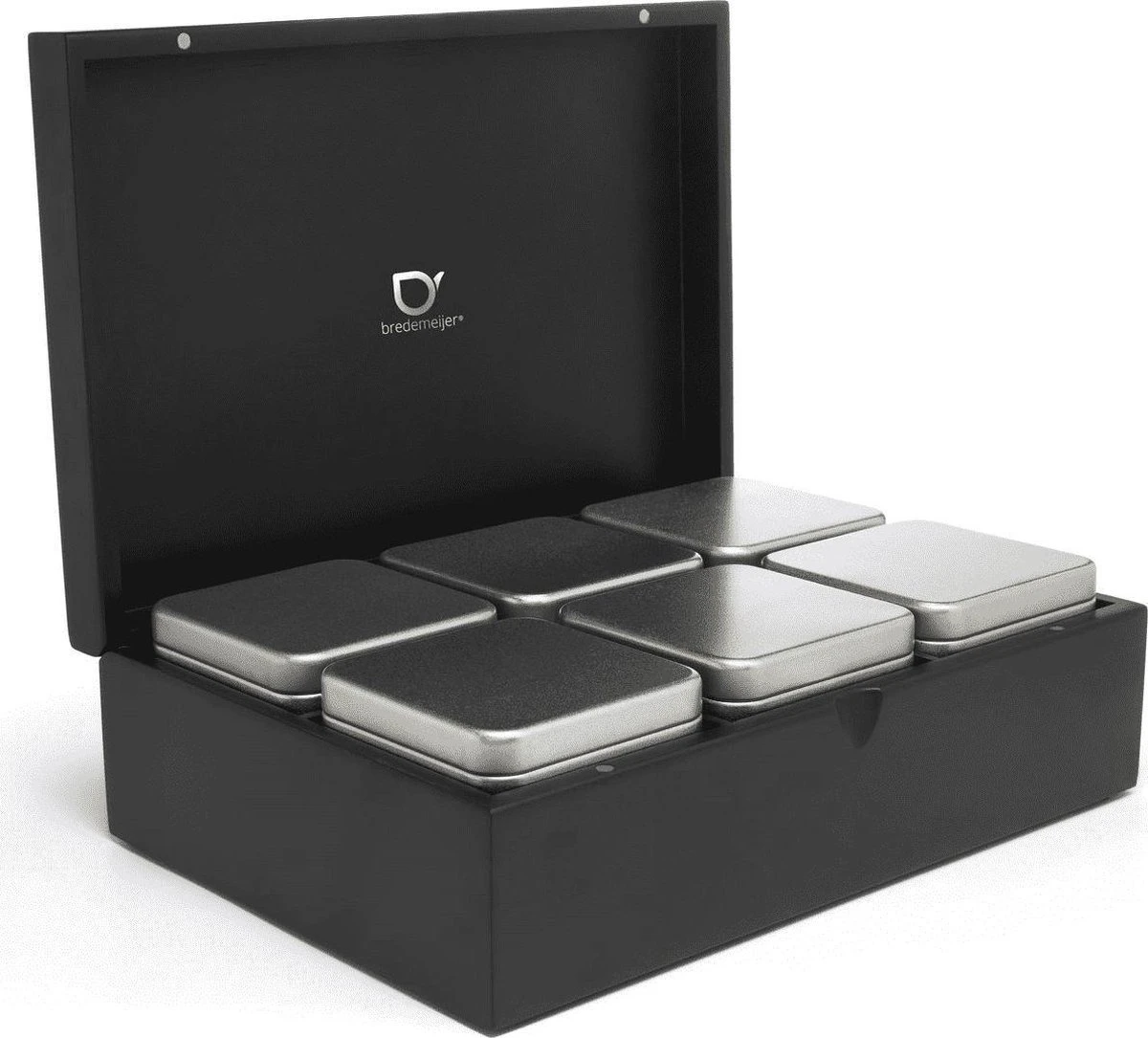 Bredemeijer - Theedoos 6 Blikjes Zwart 5 Bredemeijer - Theedoos 6 Blikjes Zwart - Afbeelding 5
