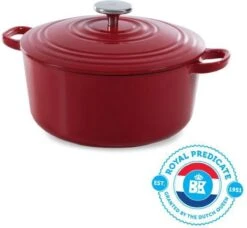 BK Bourgogne Braadpan Ø 24 Cm - Rood - Gietijzer - Inductie -Aanbiedingen Keukengerei Winkel 1200x1106 2