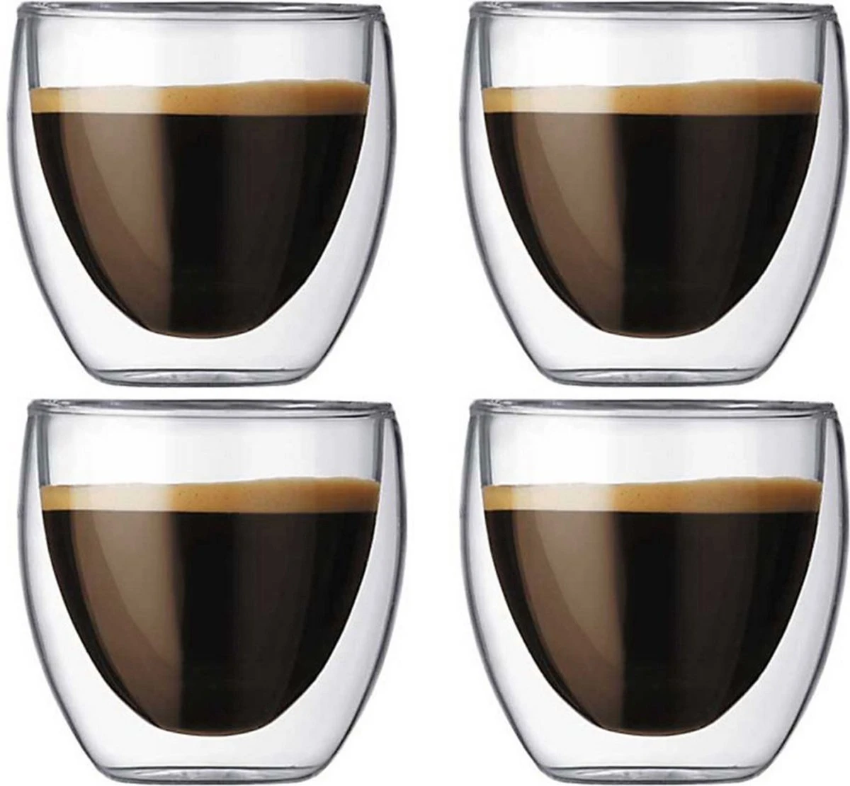 Dubbelwandige Koffieglazen - Set Van 4 - Dubbelwandige Glazen - Theeglazen - 160ML - 160 ML - Cappuccino - Thee - Espresso - Caffè Lungo - Ook Geschikt Voor Krups, Senseo & Nespresso 1 Dubbelwandige Koffieglazen - Set Van 4 - Dubbelwandige Glazen - Theeglazen - 160ML - 160 ML - Cappuccino - Thee - Espresso - Caffè Lungo - Ook Geschikt Voor Krups, Senseo & Nespresso