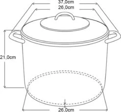 Michelino RVS Soeppan - 10 Liter - Vaatwasserbestendigd - Zilver -Aanbiedingen Keukengerei Winkel 1200x1111 4