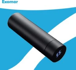 Exomar® Slimme Thermosfles Met LCD Temperatuur Display - Curver Isolatiefles 500 ML - Matte Finish - Thermosbeker - Isoleerfles - Dubbelwandige Thermosfles - Thermoskan - Travel Mug - Bidon Drinkfles - Drinkflessen - RVS - Koffiebeker - Smart Thermos -Aanbiedingen Keukengerei Winkel 1200x1114 1