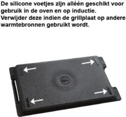 Eurolux Grillplaat Met Grepen - 41 X 24 X 2.5 Cm - Zwart - Aluminium - Geschikt Voor Alle Warmtebronnen -Aanbiedingen Keukengerei Winkel 1200x1119 3