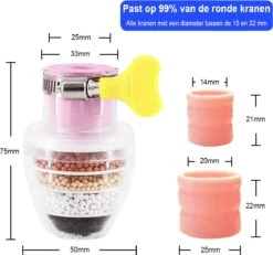 VINESS Waterfilter - Kraanfilter - Drinkwaterfilter - Waterzuivering - Waterbesparend - Duurzaam - Roze 16 VINESS Waterfilter - Kraanfilter - Drinkwaterfilter - Waterzuivering - Waterbesparend - Duurzaam - Roze -Aanbiedingen Keukengerei Winkel 1200x1122 2