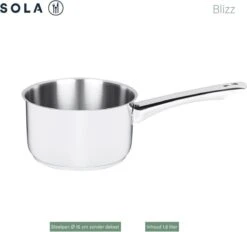 Sola Pannenset Blizz - 4 Delig - Ø Cm - Zilver - RVS - Sandwichbodem -Aanbiedingen Keukengerei Winkel 1200x1129 1