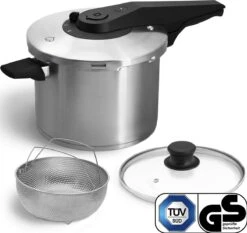 Springlane Roestvrijstalen Snelkookpan - Inductie - Pressure Cooker - 6,0 L Met Stoommand -Aanbiedingen Keukengerei Winkel 1200x1130 1