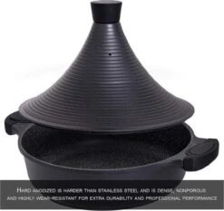 Aluminium Tajine Agadir- Matt Black Geschikt Ook Voor Inductie -Aanbiedingen Keukengerei Winkel 1200x1131 3