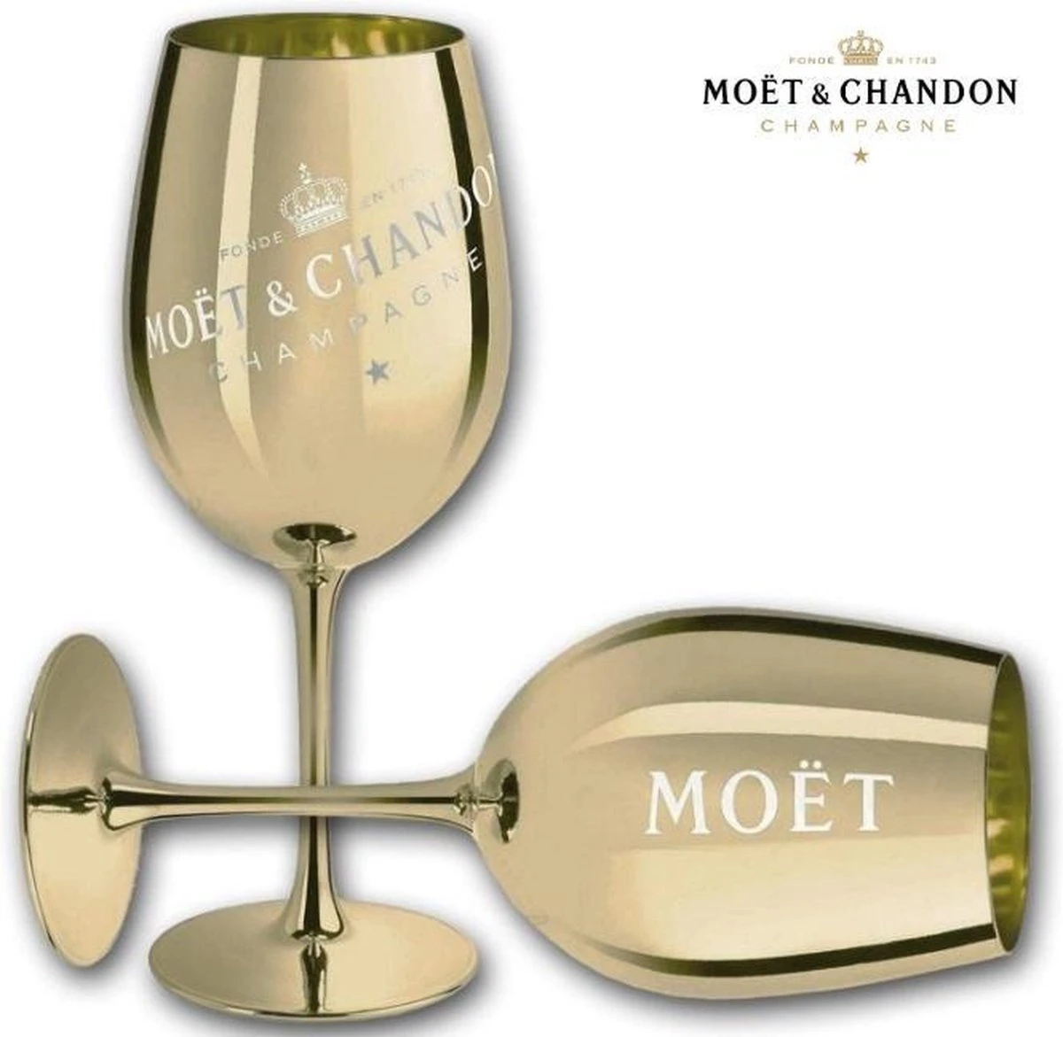 Moët & Chandon Champagneglas - Goud - 1 Stuk - Limited Edition 1 Moët & Chandon Champagneglas - Goud - 1 Stuk - Limited Edition