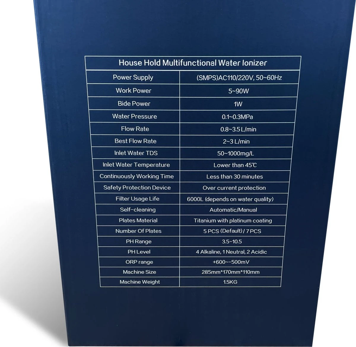 Basisch Water Generator | Water Ionisator En Zuivering | Actief Koolstoffilter | Phipower 11 Basisch Water Generator | Water Ionisator En Zuivering | Actief Koolstoffilter | Phipower - Afbeelding 11