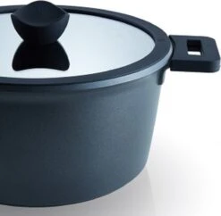 The White Series - Keramische Pannenset Met Glazen Deksels - Inclusief Set Vershoudbakjes - Zwart -Aanbiedingen Keukengerei Winkel 1200x1178