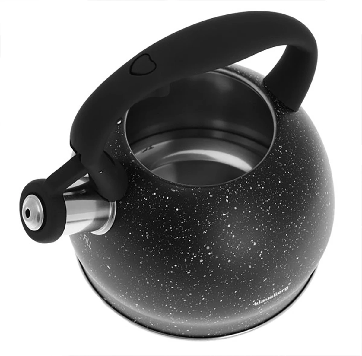 Fluitketel Inductie Gas Waterkoker 2.0 L ‘’Cosenza’’ Mat Zwart RVS 2 Fluitketel Inductie Gas Waterkoker 2.0 L ‘’Cosenza’’ Mat Zwart RVS - Afbeelding 2