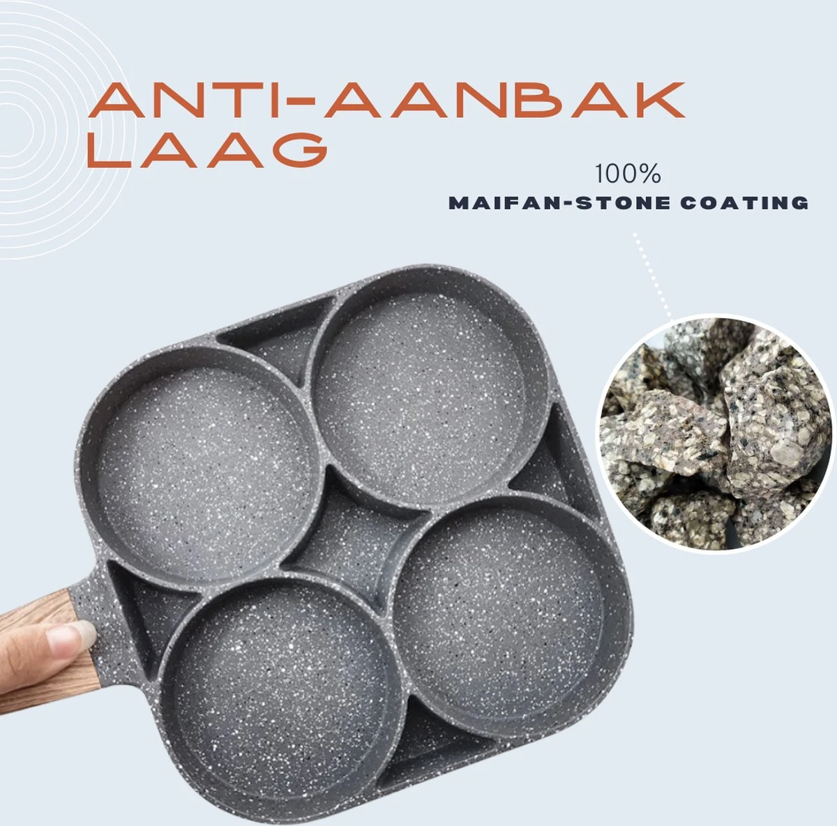 Anti-aanbak Pancake Pan | American Pancake Pan | Omelet Pan | Geschikt Voor Inductie & Alle Warmtebronnen | Eierpan | Omeletmaker | Pancake Maker | Mini Pannenkoekenpan 6 Anti-aanbak Pancake Pan | American Pancake Pan | Omelet Pan | Geschikt Voor Inductie & Alle Warmtebronnen | Eierpan | Omeletmaker | Pancake Maker | Mini Pannenkoekenpan - Afbeelding 6