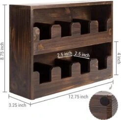 Theedoos - Gebrand Hout - 8 Vaks (~90 Zakjes) - Duurzaam - Compact Design - 32x8x22 Cm - Cadeautip -Aanbiedingen Keukengerei Winkel 1200x1191 13