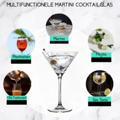 TEN Kristallen Espresso Martini Glazen 6 Stuks - Espresso Glazen 240ml + 40 Cocktail Recepten -Aanbiedingen Keukengerei Winkel 1200x1196 17