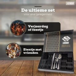 LaCardia Bestekset Glans Zwart – 24-delig Bestek – 6 Persoons – Bestek Zwart Voor 6 Personen -Aanbiedingen Keukengerei Winkel 1200x1200 10