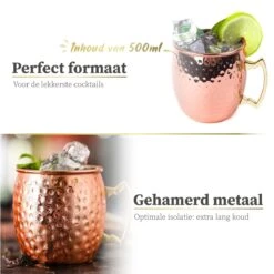 Sybra Moscow Mule Bekers - Cocktail Glazen - Set Van 2 Met RVS Rietjes -Aanbiedingen Keukengerei Winkel 1200x1200 1090
