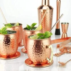 Sybra Moscow Mule Bekers - Cocktail Glazen - Set Van 2 Met RVS Rietjes -Aanbiedingen Keukengerei Winkel 1200x1200 1091