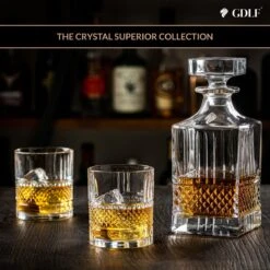 Kristal Superior Whiskey Glazen Set In Luxe Geschenkdoos By GDLF® - Whiskey Set - Hoogwaardig 100% Lood-Vrij Kristal - Made In Europa - Luxe Waterglazen - Gin Tonic Glazen - Cocktailglazen - Likeurglazen - Whisky Glazen - Cadeau Voor Man & Vrouw -Aanbiedingen Keukengerei Winkel 1200x1200 1157