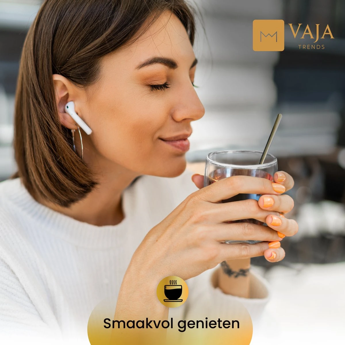 Vaja® Koffieglazen Set – Theeglazen Met Lepel – 350 Ml- Dubbelwandig - Cappuccino Glazen – Latte Macchiato Glazen - Theeglas 6 Stuks 4 Vaja® Koffieglazen Set – Theeglazen Met Lepel – 350 Ml- Dubbelwandig - Cappuccino Glazen – Latte Macchiato Glazen - Theeglas 6 Stuks - Afbeelding 4