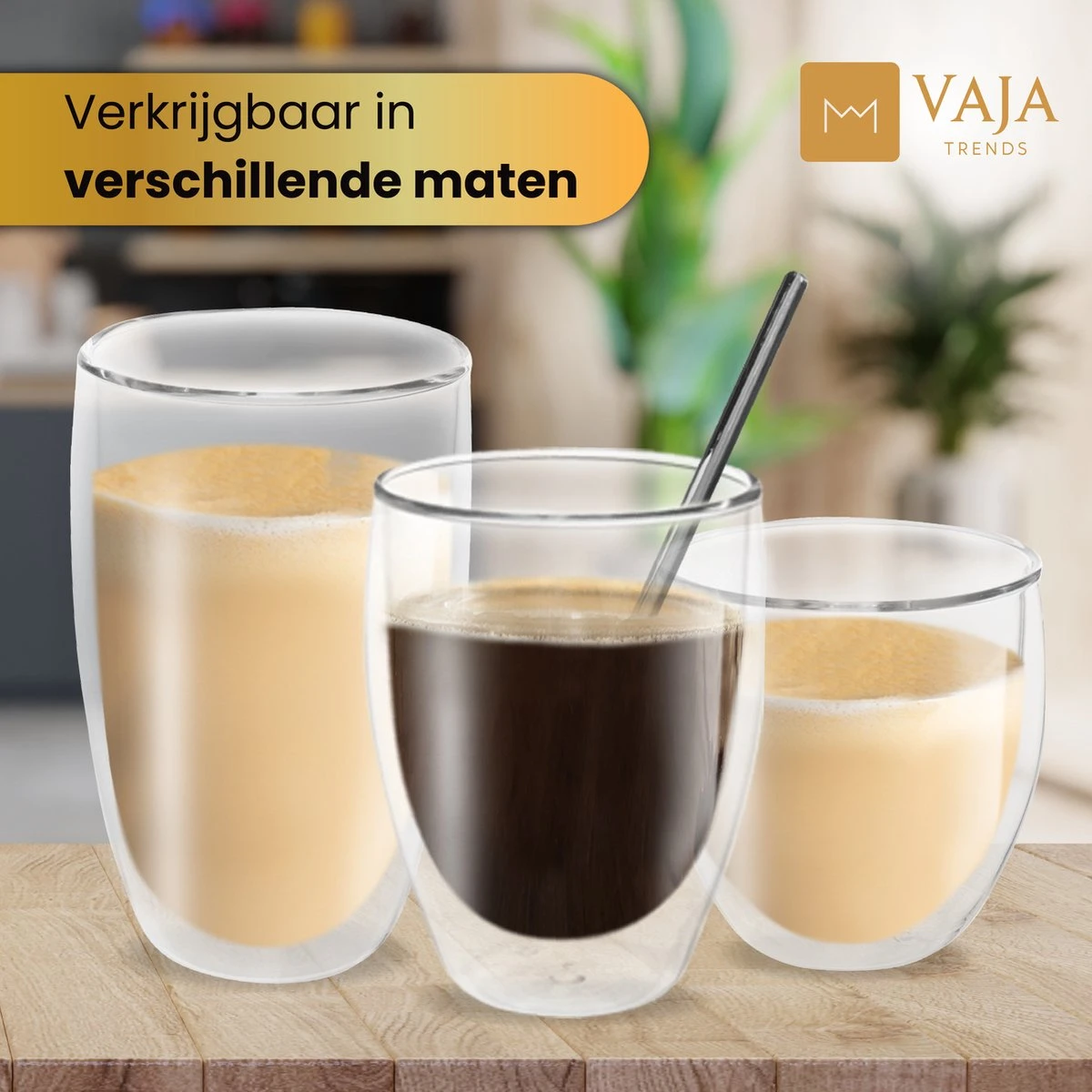 Vaja® Koffieglazen Set – Theeglazen Met Lepel – 350 Ml- Dubbelwandig - Cappuccino Glazen – Latte Macchiato Glazen - Theeglas 6 Stuks 8 Vaja® Koffieglazen Set – Theeglazen Met Lepel – 350 Ml- Dubbelwandig - Cappuccino Glazen – Latte Macchiato Glazen - Theeglas 6 Stuks - Afbeelding 8