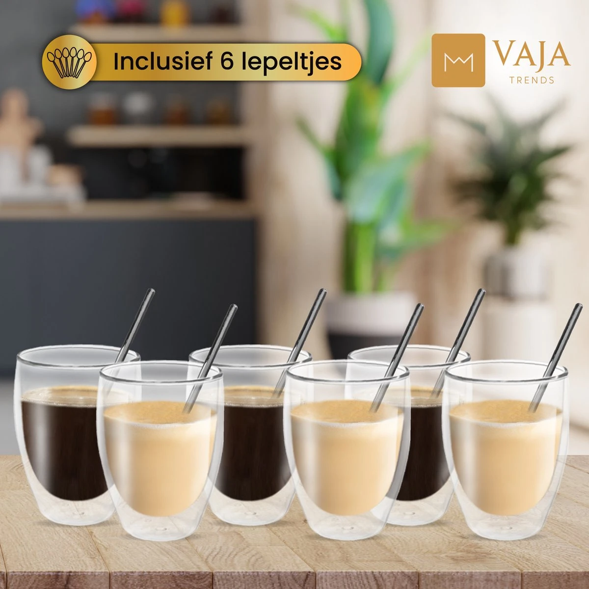 Vaja® Koffieglazen Set – Theeglazen Met Lepel – 350 Ml- Dubbelwandig - Cappuccino Glazen – Latte Macchiato Glazen - Theeglas 6 Stuks 12 Vaja® Koffieglazen Set – Theeglazen Met Lepel – 350 Ml- Dubbelwandig - Cappuccino Glazen – Latte Macchiato Glazen - Theeglas 6 Stuks - Afbeelding 12