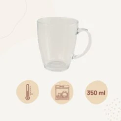 Orange85 Theeglazen Met Oor - 4 Stuks - 350 Ml - Groot Formaat - Transparant - Theekopjes -Aanbiedingen Keukengerei Winkel 1200x1200 1258