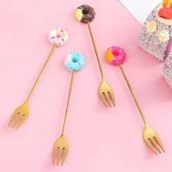 Gebaksvorkjes Donut Set Van 4 Taartvorkjes - Goud -Aanbiedingen Keukengerei Winkel 1200x1200 196