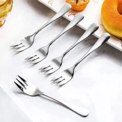 House Of Husk® Gebaksvorkjes - Dessertvorken - Taartvorkjes - Cocktailvorken - Klein Vorkjes - 12 Stuks - RVS - Zilver -Aanbiedingen Keukengerei Winkel 1200x1200 206