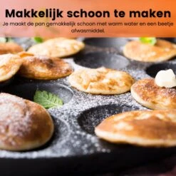 Kicinn Poffertjespan - Poffertjesmaker - Poffertjespan Inductie - Ø 24 Cm - 19 Poffertjes - Inclusief Handvaten -Aanbiedingen Keukengerei Winkel 1200x1200 246