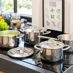 Sola Pannenset Blizz - 4 Delig - Ø Cm - Zilver - RVS - Sandwichbodem -Aanbiedingen Keukengerei Winkel 1200x1200 251