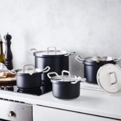 BK Q-linair Master Black Kookpannenset - 5-delig - Veilig Afgietsysteem - Inductie -Aanbiedingen Keukengerei Winkel 1200x1200 284