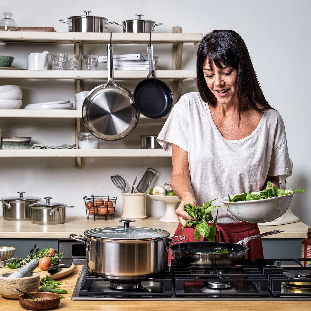 KitchenAid Stainless Steel Wok ø28cm - RVS - Inductie - Anti-aanbak 7 KitchenAid Stainless Steel Wok ø28cm - RVS - Inductie - Anti-aanbak - Afbeelding 7