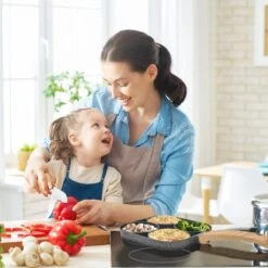 Professionele Koekenpan - Inductie - Voor Eieren / Pannekoeken / Hamburgers - Bakpan - Pan Voor 4 Eieren - Crepe Maker - Pannenkoekenmaker - Braadpan - Anti Aanbaklaag -Aanbiedingen Keukengerei Winkel 1200x1200 379