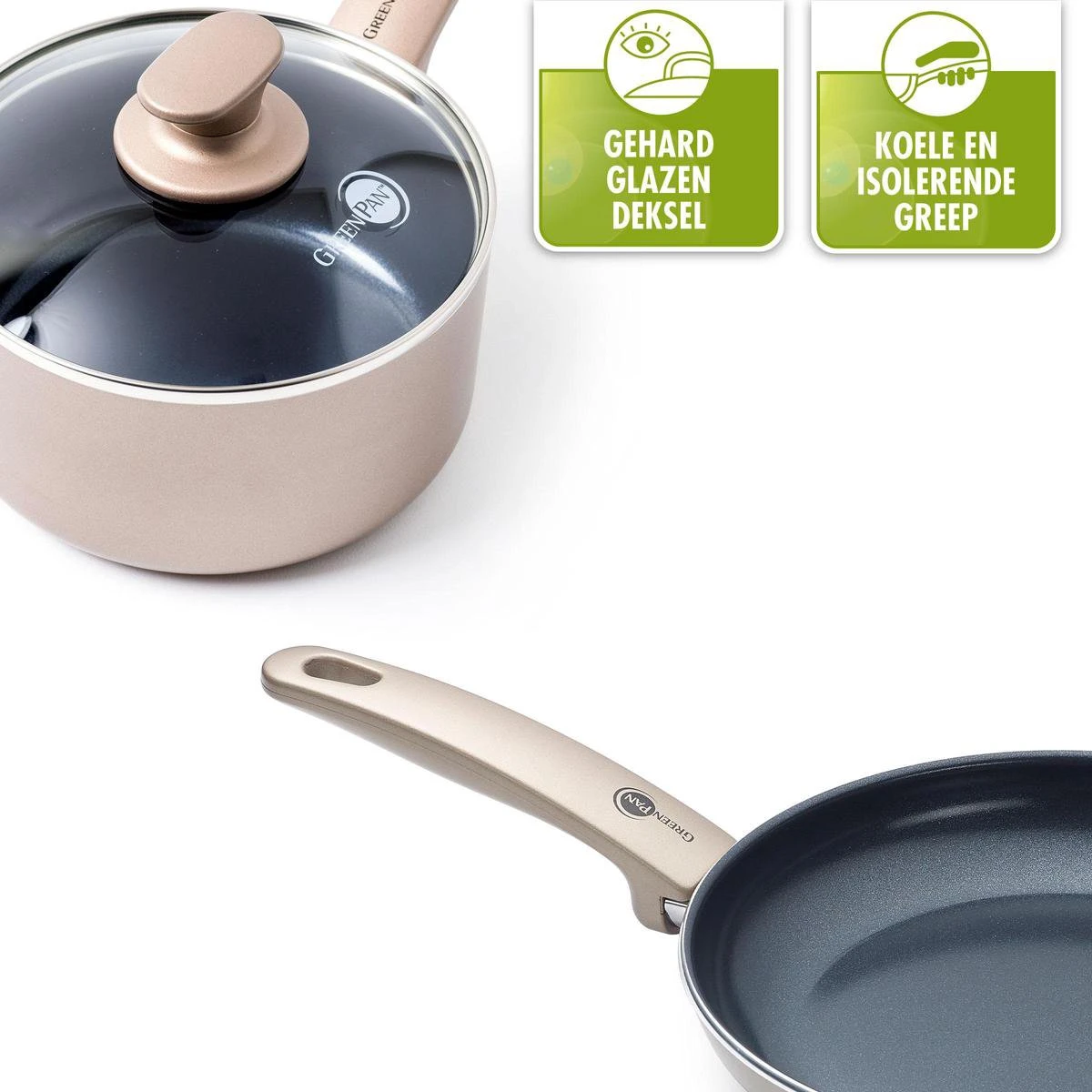 GreenPan Cambridge Koekenpan 20cm - Brons - Inductie - PFAS-vrij 11 GreenPan Cambridge Koekenpan 20cm - Brons - Inductie - PFAS-vrij - Afbeelding 11